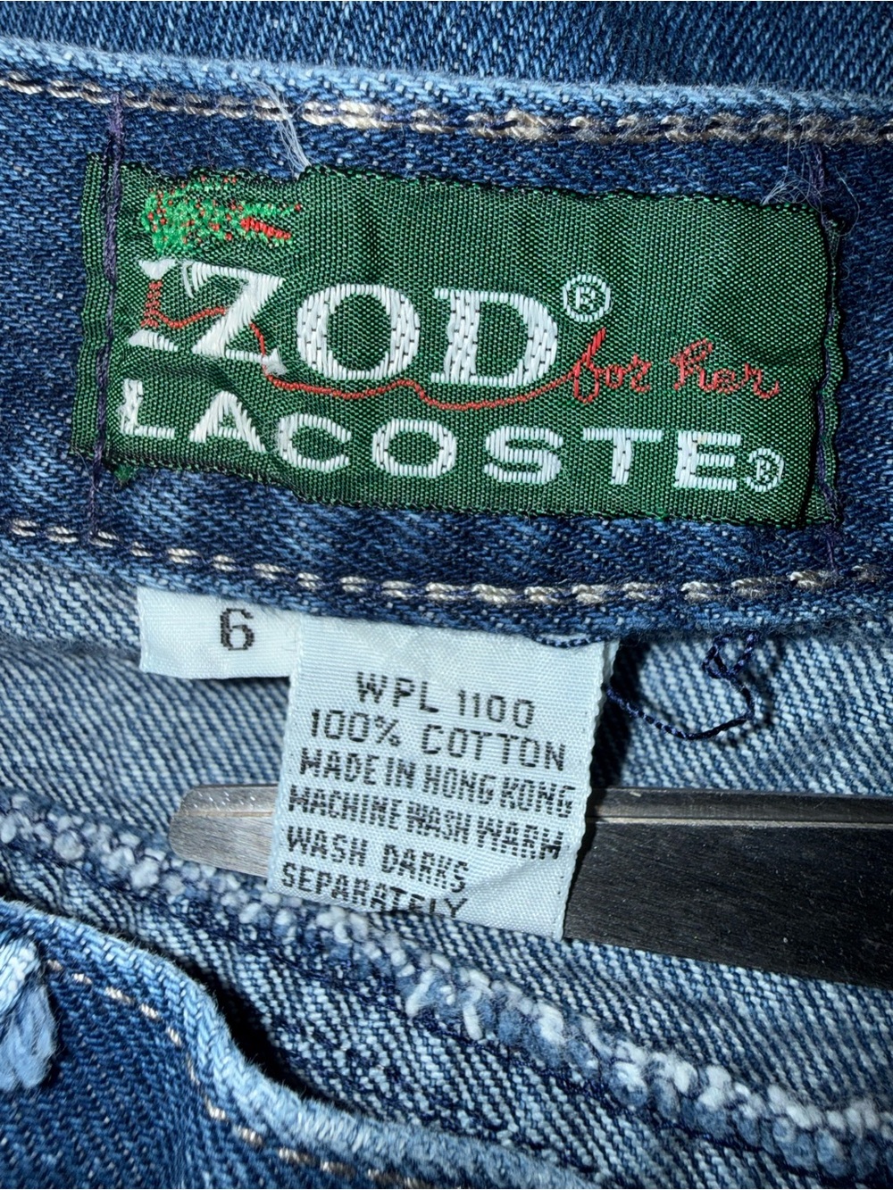 Vintage IZOD Lacoste For Her A-line denim midi skirt women’s sz 6 (fits smaller) - Picture 9 of 9